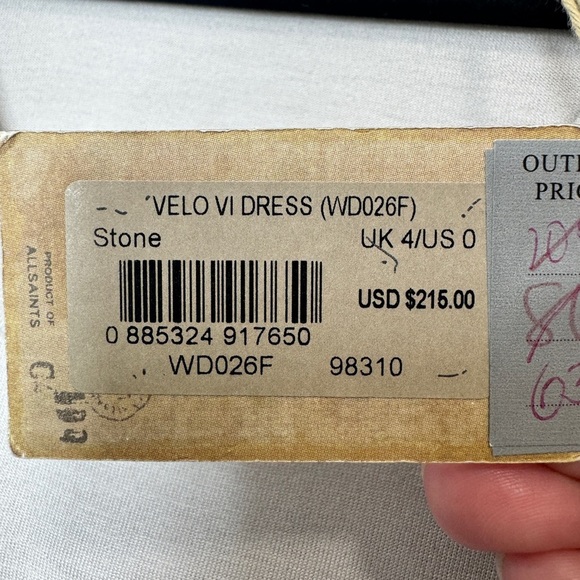 All Saints Sleeveless Dress Grey - Picture 10 of 14